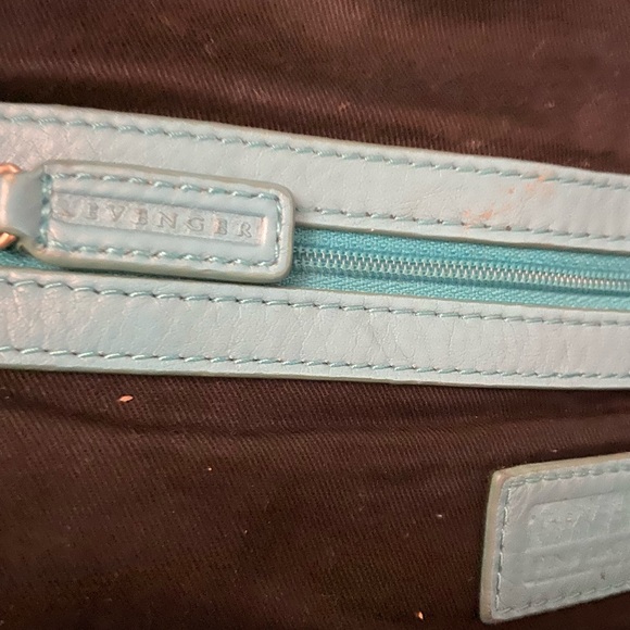 RARE Levenger Leather Turquoise Backpack!! - Picture 9 of 10